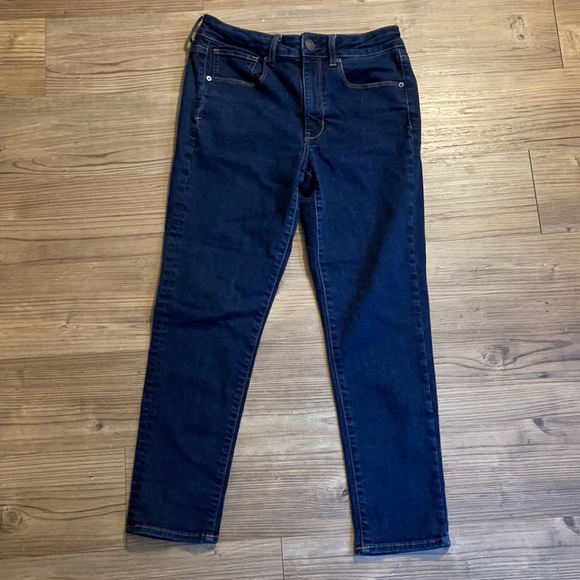 American Eagle Dark Wash Hi-Rise Skinny Jeans - Picture 2 of 7